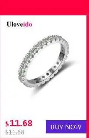 Uloveido обручальные кольца для женщин Кристалл Серебряные украшения Цвет/розовое золото Цвет обручальное кольцо aneis feminino дропшиппинг J045 кольца для женщин бижутерия женское