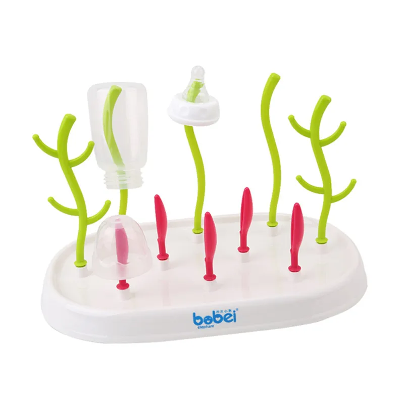 

Removable Baby Bottle Drying Rack Baby Bottle Cleaning Dryer Drainer Storage Rack Green Tree Shape Rack For Babies Bottles
