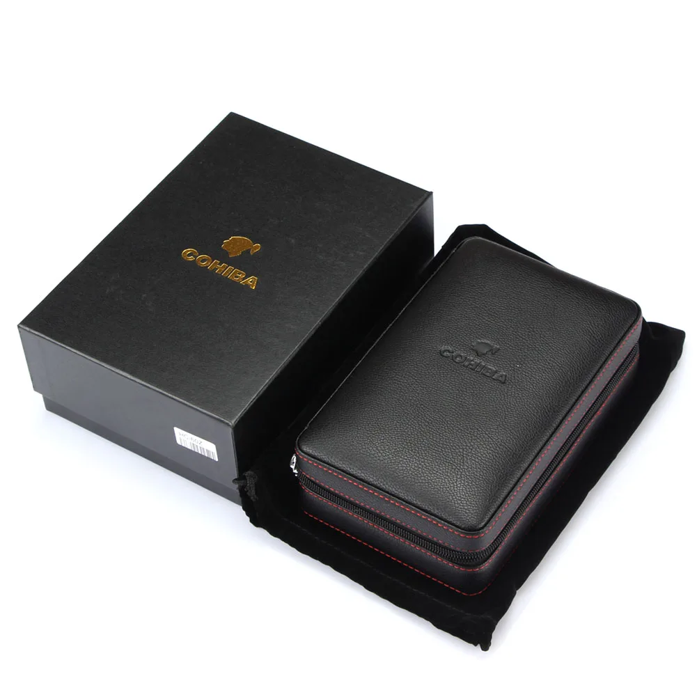 Cohiba кедровая древесина для путешествий Сигара коробка сигар кожаный портсигар 4