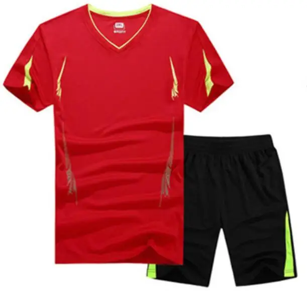 red black set Жутко и boror плюс размер M~ 6XL, 7XL, 8XL, 9XL Топы корректирующие и Футболки для девочек Рубашки для мальчиков Повседневная футболка Для мужчин быстросохнущие футболки спортивные костюм футболка Для мужчин костюмы - Цвет: red black set
