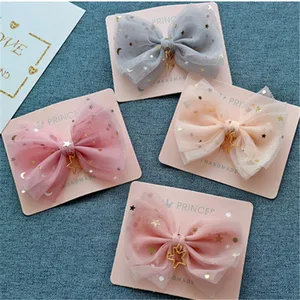 Высококачественные детские аксессуары для волос, детские милые кружевные заколки для волос с бантом, Детская шпилька для волос