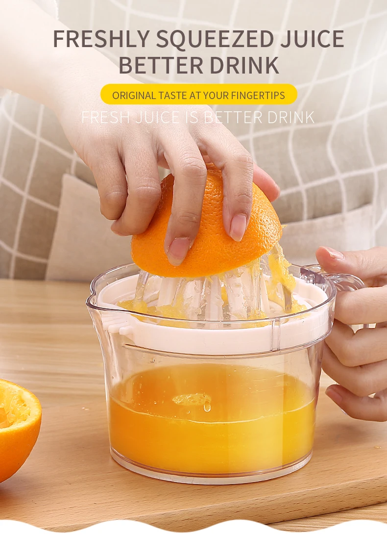 JueQi Цитрусовая Sunkist апельсиновый лимон мини-пресс ручная соковыжималка, противоскользящая крышка вращения расширитель лайма, емкость 17 унций