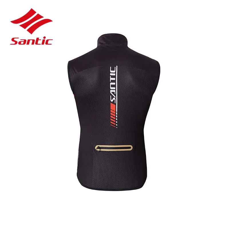 Велосипедные жилеты Santic Мужская ветрозащитная одежда для велосипеда без рукавов