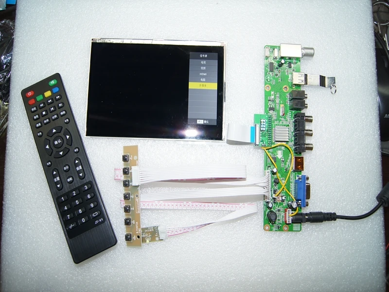 E & M 7 дюймов DIY проектор ТВ 1280*800 ЖК дисплей модуль Экран монитор USB Mp4 плеер 1080P VGA AV