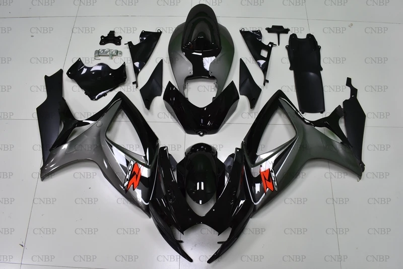 GSXR600 07 обтекатель для Suzuki GSXR750 2006 2007 K6 серебристо черные Обтекатели GSX R 750