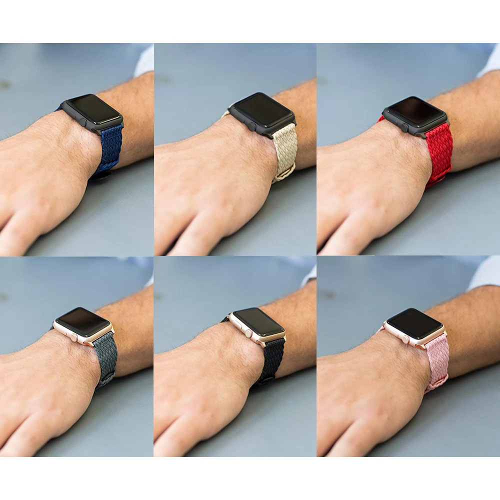 Ремешок нейлоновый для Apple Watch Band Series 3/2/1 мягкий воздухопроницаемый спортивный