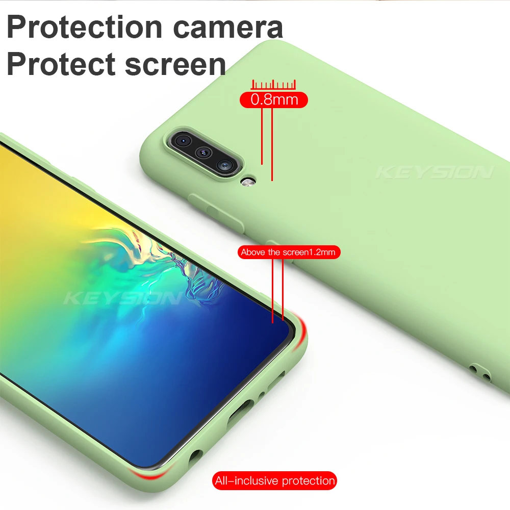 KEYSION жидкий силиконовый чехол для Samsung Galaxy A50 A70 A30 A20 M20 мягкий ударопрочный ТПУ
