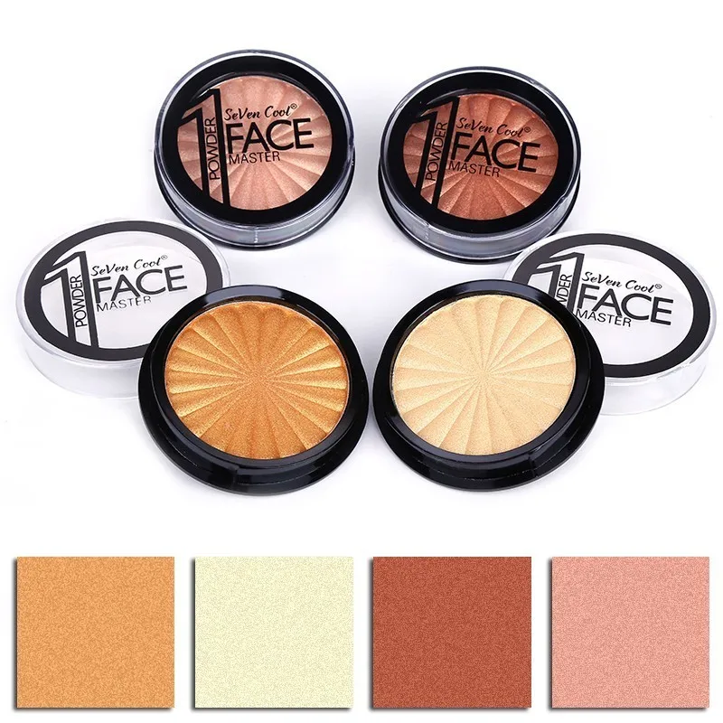 4 цвета Блеск хайлайтер макияж мерцающая пудра контроль масла длительный тени