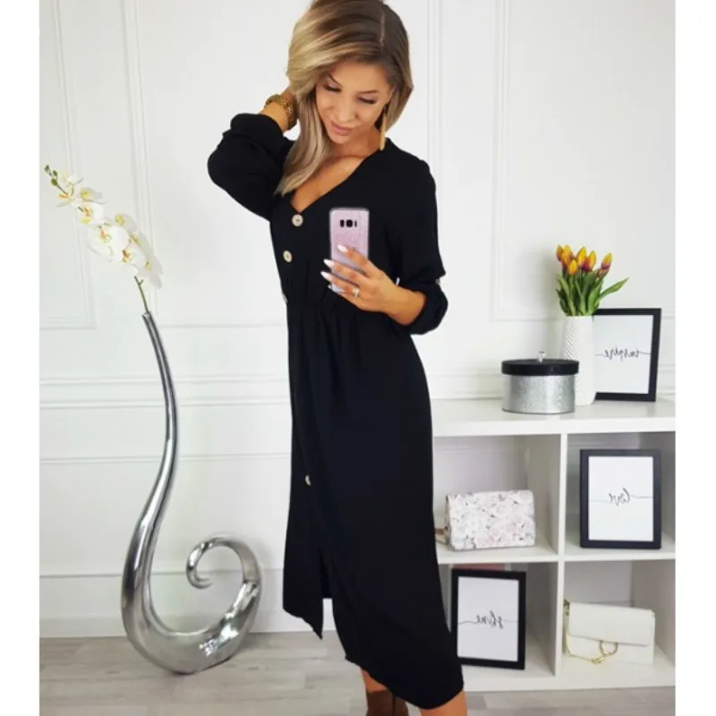 С длинным рукавом для беременных женщин платье Элегантный Многоцветный Новый