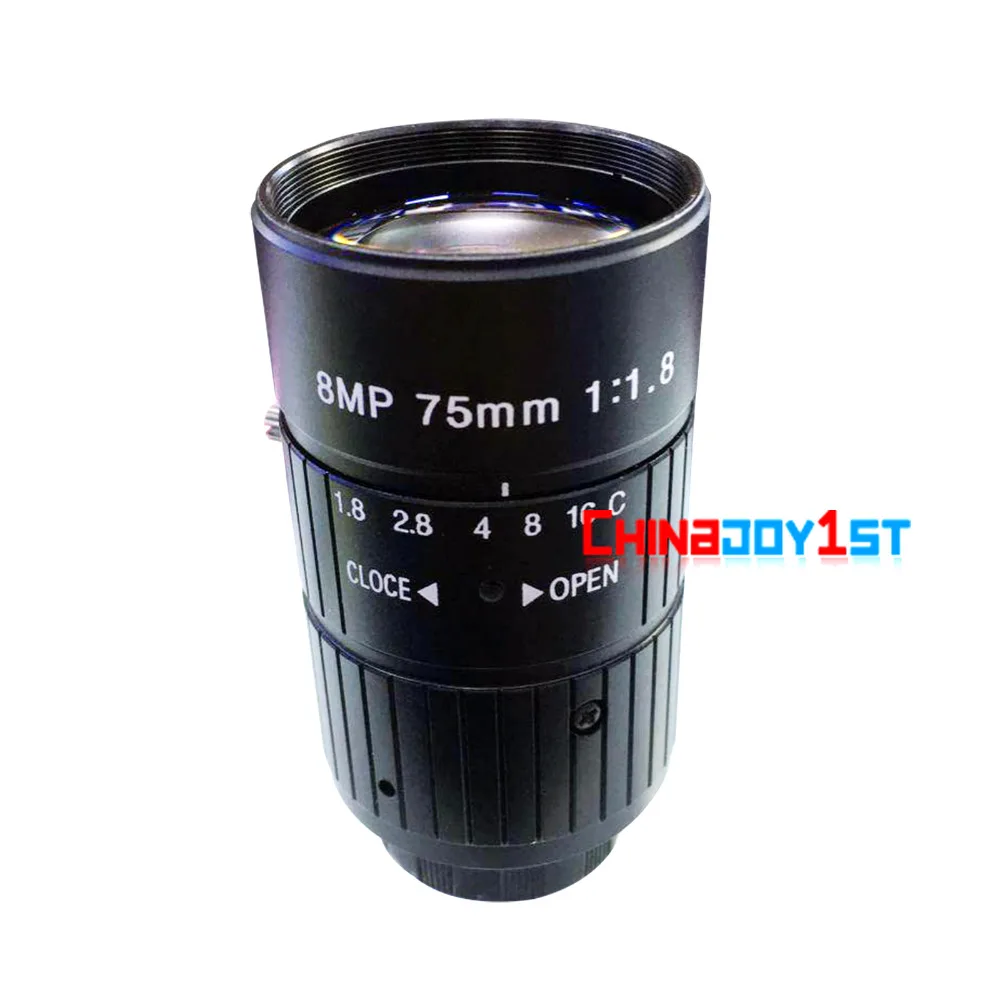 HD 8MP 75 мм CCTV камера C Mount объектив Ручной диафрагмы ручной фокус F2.8 диафрагма " формат изображения промышленная камера безопасности объектив