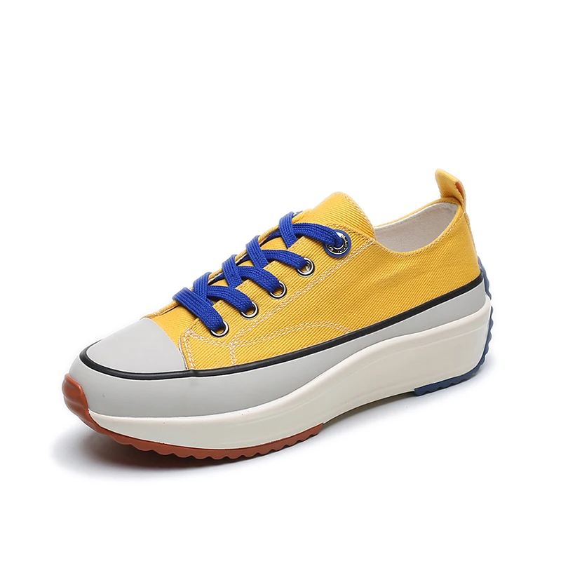 Fujin/Женская обувь на плоской подошве Сезон весна лето Шикарная парусиновая