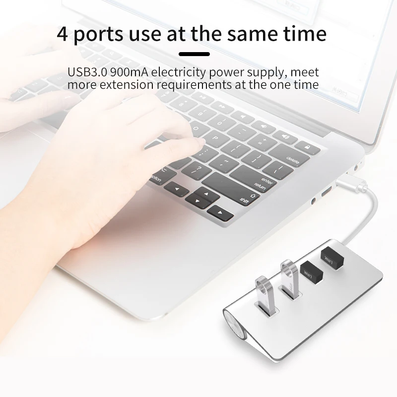 USB C концентратор 4 порта 7 портов Тип разветвитель алюминиевый корпус 3 0 для Macbook Pro