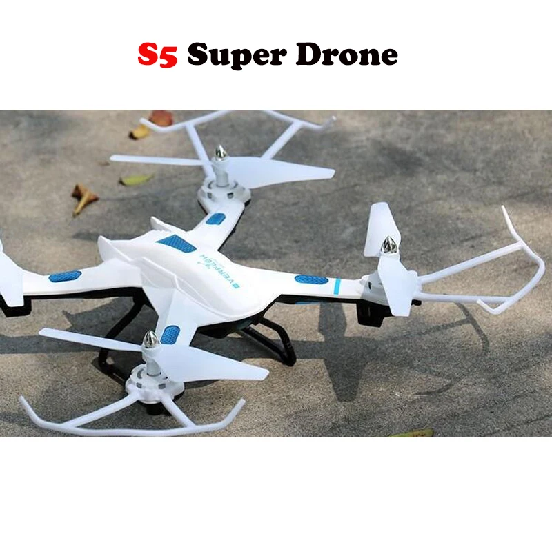 Супер Drone Радиоуправляемый Дрон S5 вертолет Quadcopter 2.4 ГГц 4ch 6 оси 2mp HD Камера RTF