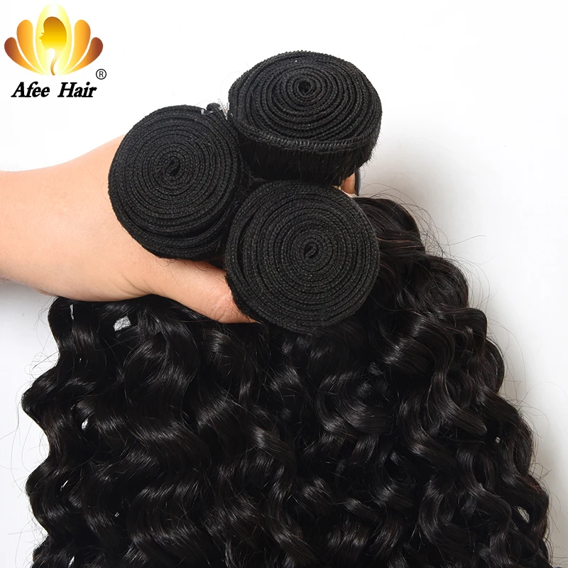 Aliafee волос 4 Связки сделки волна воды пучки волосы Малайзия ткань Remy Пряди