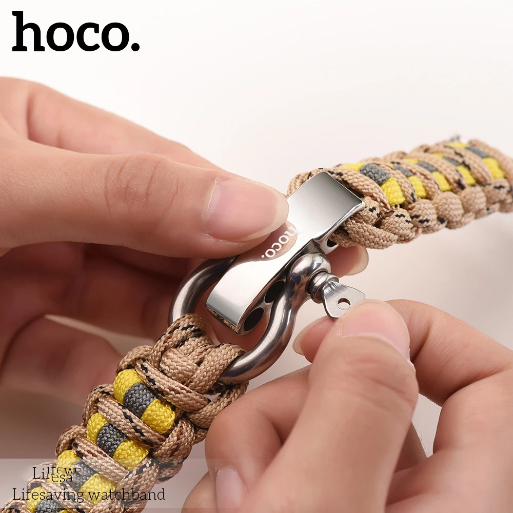 Запасные Спасательные Браслеты HOCO из мягкого нейлона для Apple Watch 4 3 2 1 совместимые