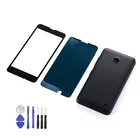 Сенсорная панель для Nokia Lumia 630 635 636 638, сенсорный экран, дигитайзер, стекло + корпус, задняя крышка батареи + клей + инструменты