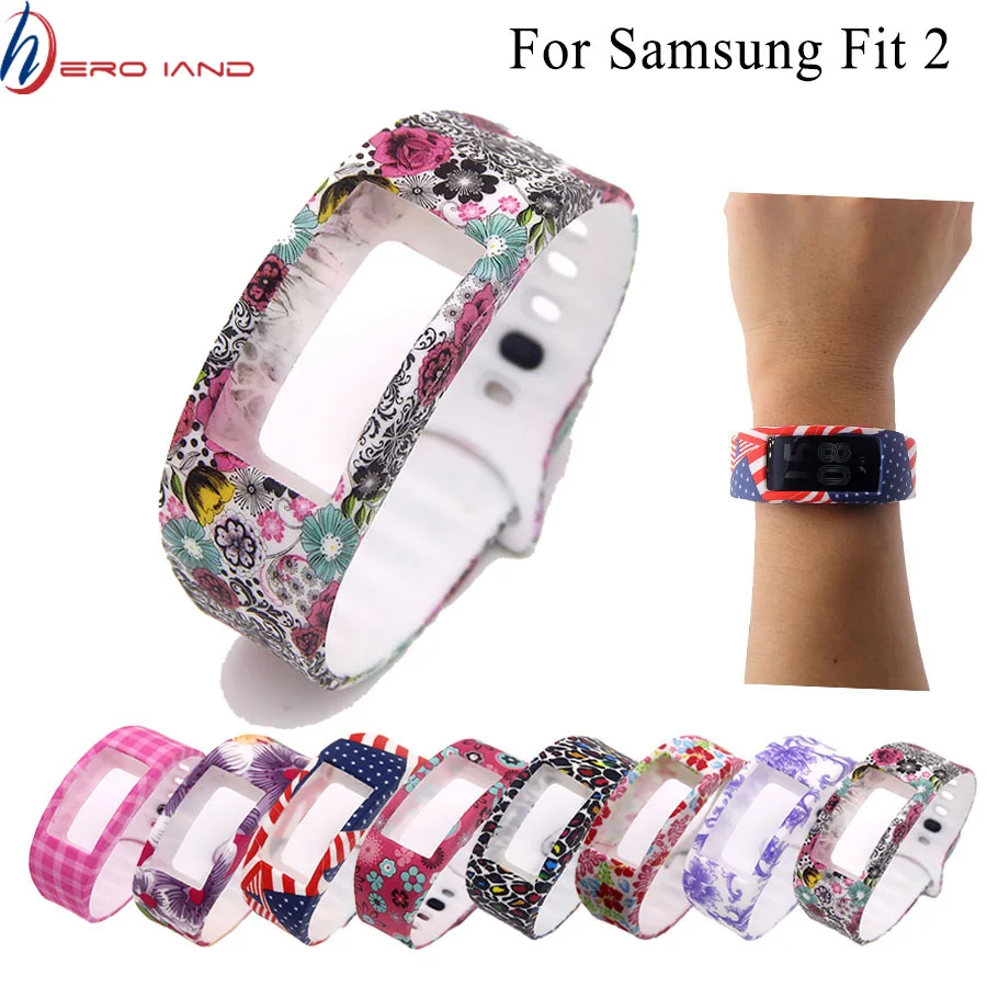 Силиконовые браслеты ремешки для часов сменный ремешок Samsung Gear Fit 2 SM R360/Fit2 Pro R365
