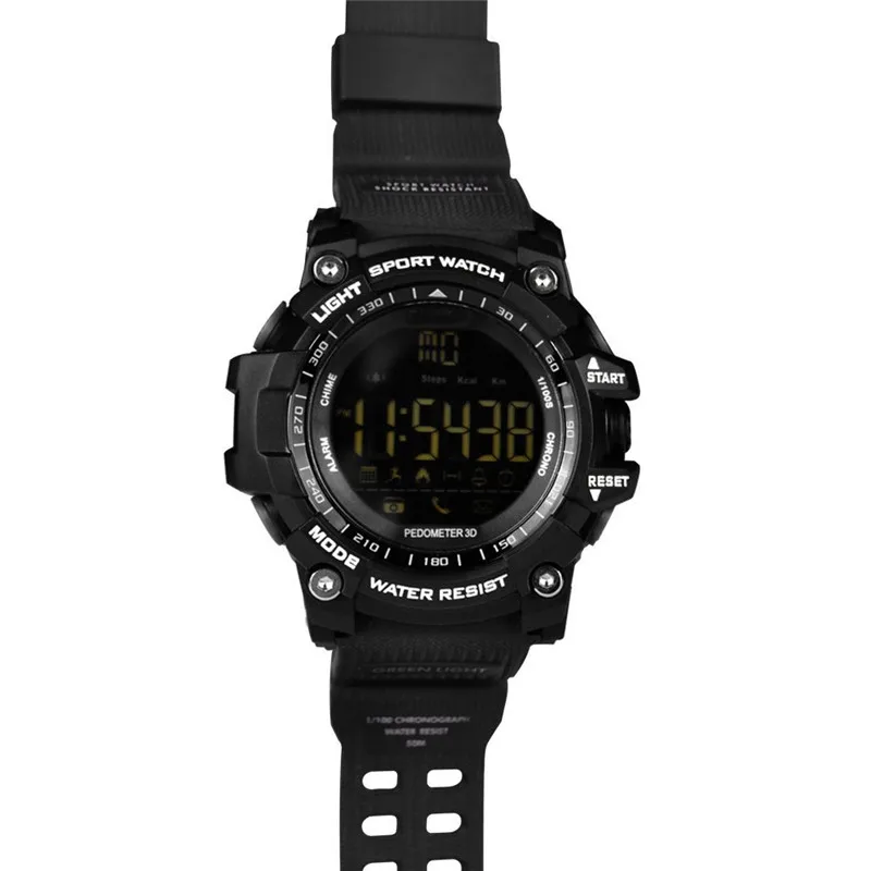 30 шт./лот цифровой Фитнес SmartWatch Водонепроницаемый IP67 SMS уведомлений шагомер для iOS