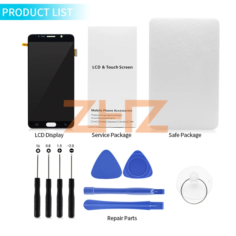 Pre-tested Super Amoled for Samsung Note 5 LCD Touch Screen Digitizer Assembly for Samsung Note 5 Display N920 N920T Spare Parts enlarge