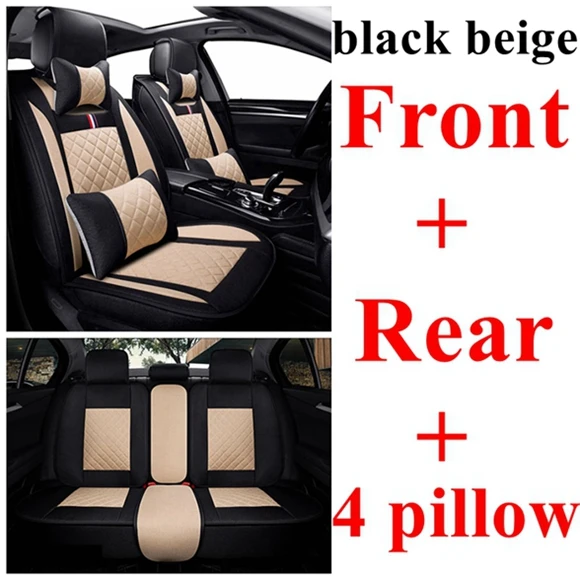 black beige luxury Сиденья для Mitsubishi Outlander ASX Nissan Tiida Juke, Qashqai j10 j11 Renault Clio Duster logan Sandero Seat altea - Название цвета: black beige luxury