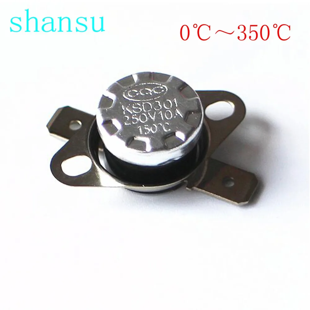 KSD301 250V 10A KSD302 стандартный переключатель контроля температуры градусный 40 45 50 55 60 65