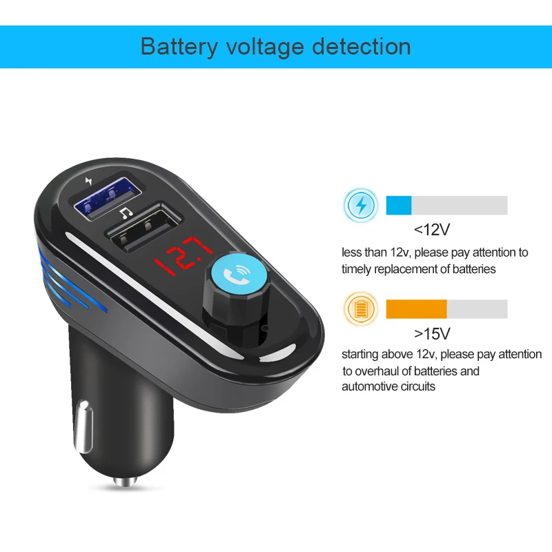 Умное зарядное устройство USB Mp3 Bluetooth FM-передатчик модулятор аудиоплеер громкая