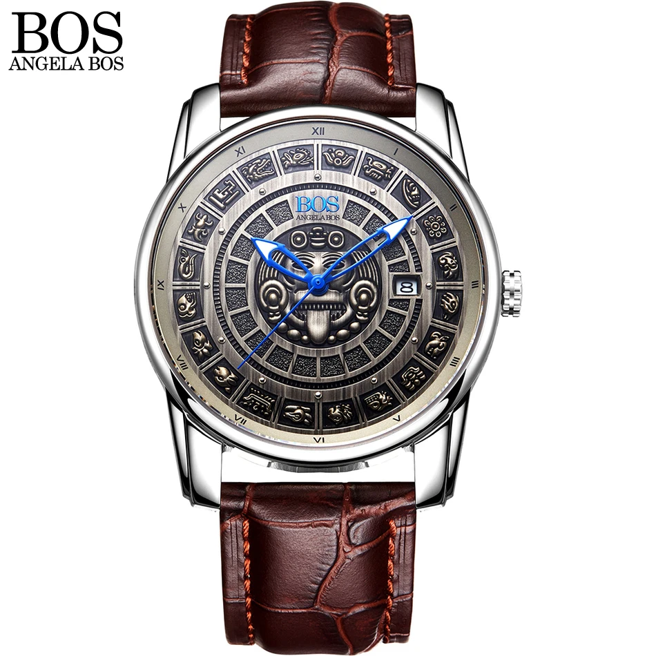 Анжела BOS лучший бренд роскошный чехол портмоне в ретро стиле 3D Майя календарь