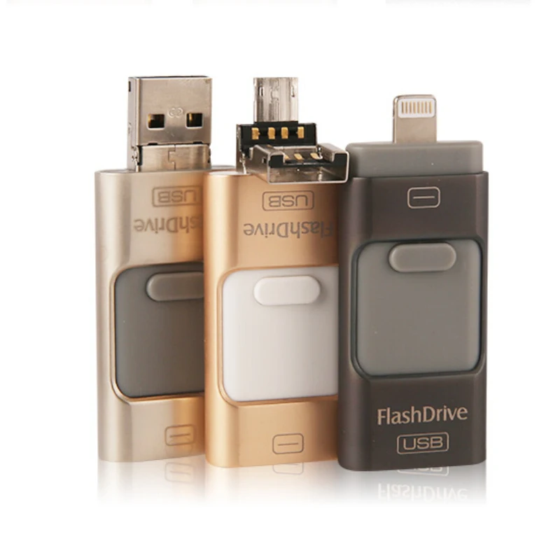 iOS11 Lightning OTG Flash Drive 8GB 16GB 32GB 64GB 128GB For iOS and USB PC Tablet Pendrive for iPhone otg U Disk | Компьютеры и офис
