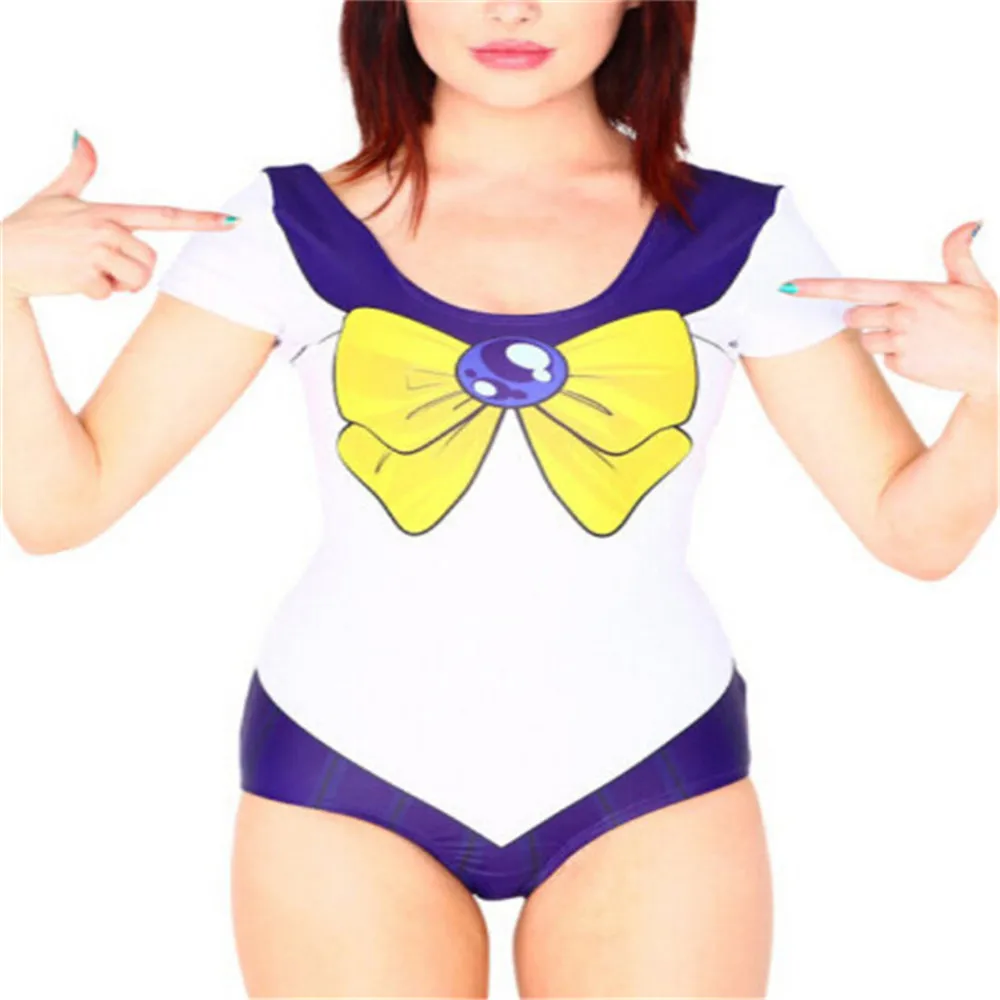 Женский купальник танкини Сейлор Мун сексуальное бикини для девушек боди с 3D