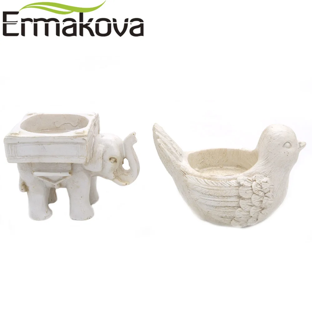 ERMAKOVA 2 шт./компл. подсвечник из смолы в виде птицы слона чайсветильник статуя