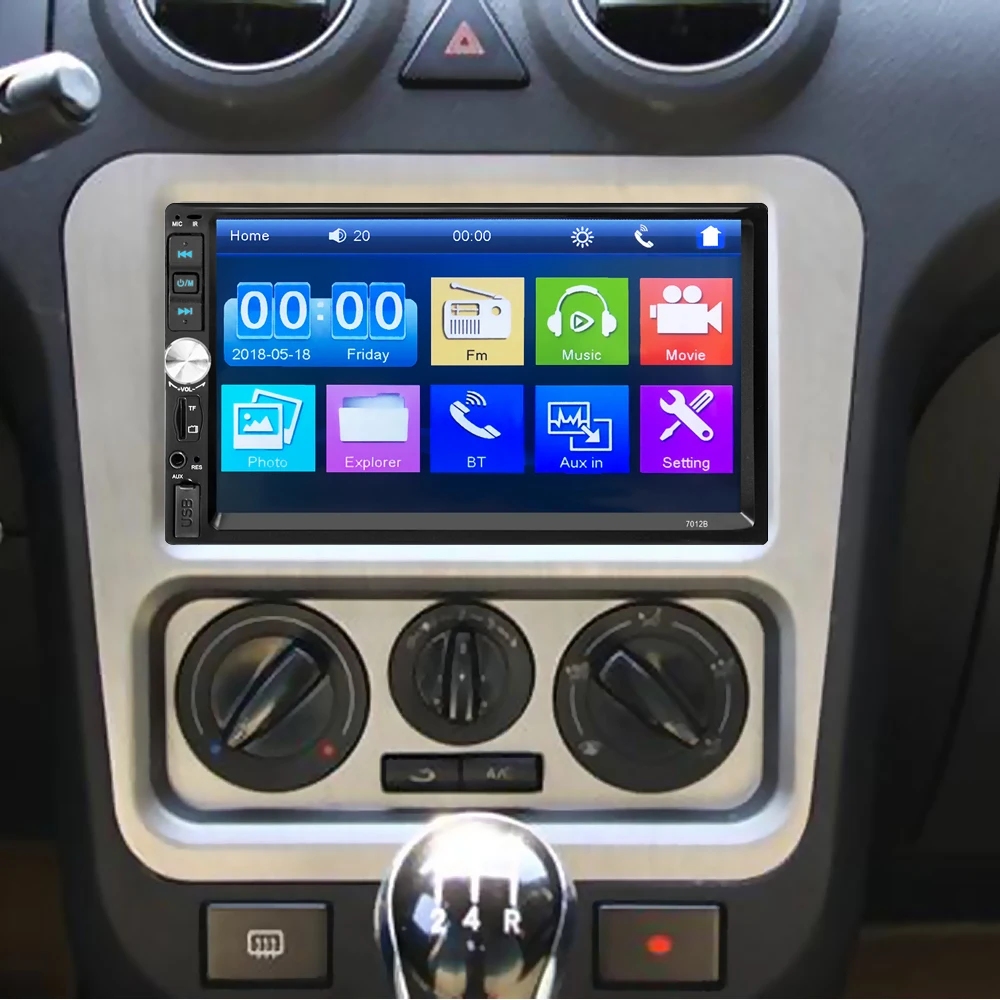 Radio 2 Din General Car Models 7'' LCD Touch Screen Car Radio Player Bluetooth Car Audio Support Rear View Camera 7012B