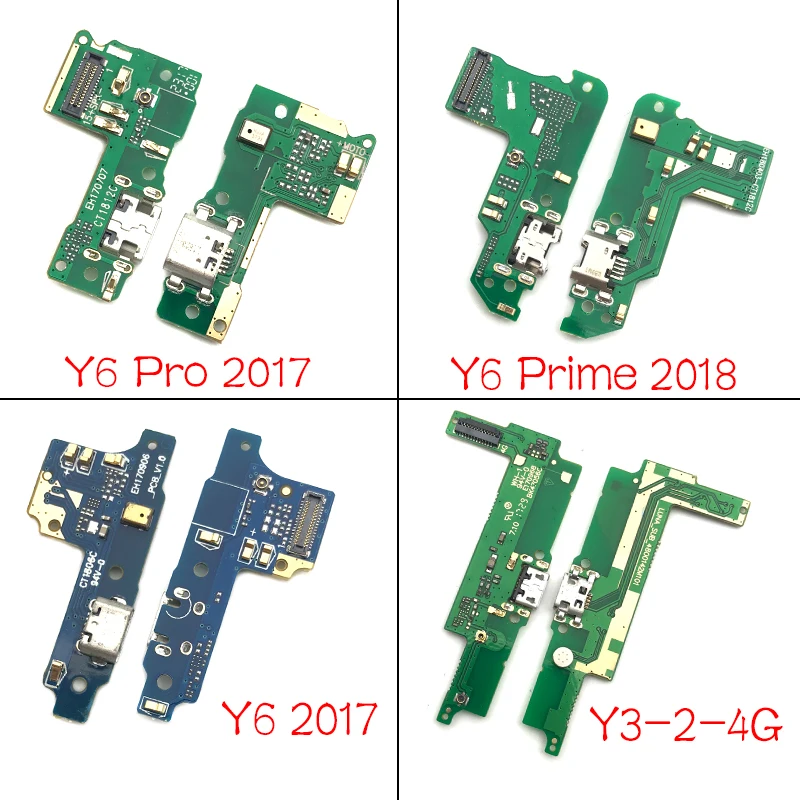 Зарядка через usb Порты и разъёмы док-станция для Зарядное устройство разъем платы гибкий кабель для huawei Y3-2 3g 4G Y6 Y7 Prime Y9 P Smart