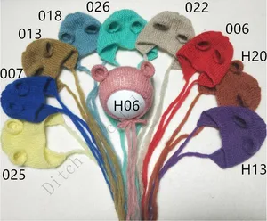 Мохеровая шапочка реквизит для фотосъемки новорожденных