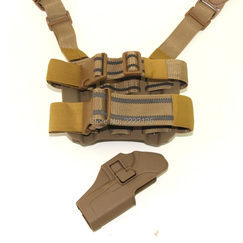 Тактический CQC Glock пистолет Боевая кобура Бедро кобура охотничий ножной пистолет кобура с подсумок для GLock 17 19 22 23 31 32