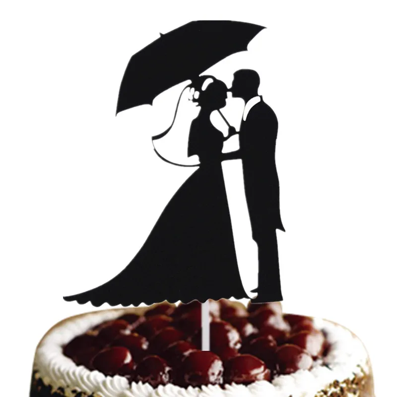 Торт Toppers флаги зонтик Mr Mrs Kiss Love Дети День Рождения Кекс Топпер Свадьба годовщина