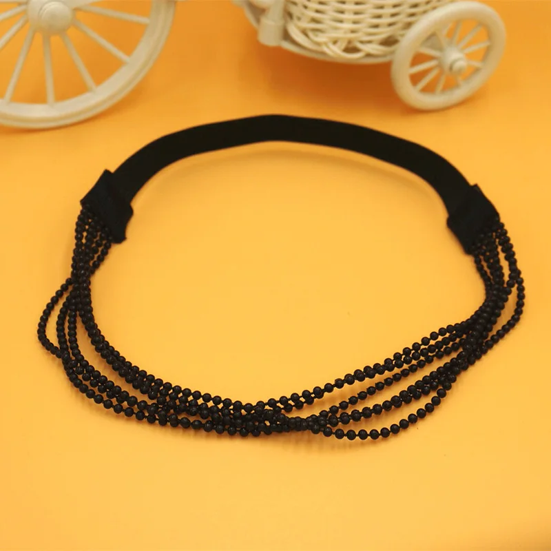3 Boho имитации жемчуга, многослойный, с бусинами на цепочке Non-slip головной убор повязка на голову головной убор невесты свадебная прическа, аксессуары для волос - Окраска металла: 3
