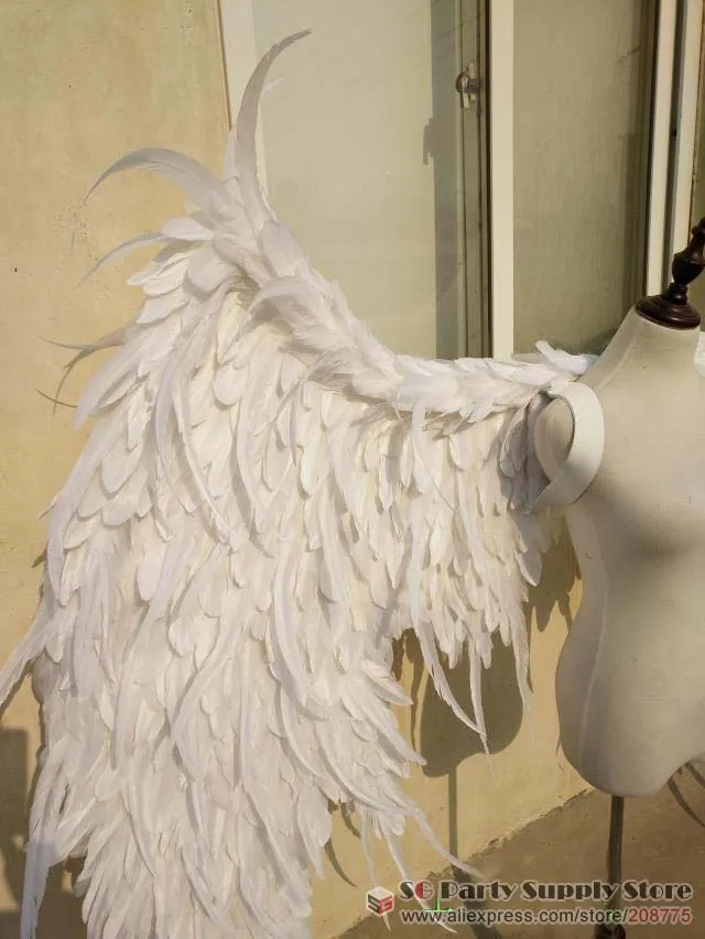 Высококачественная модель белого дьявола перьев крыльев для взрослых сцены