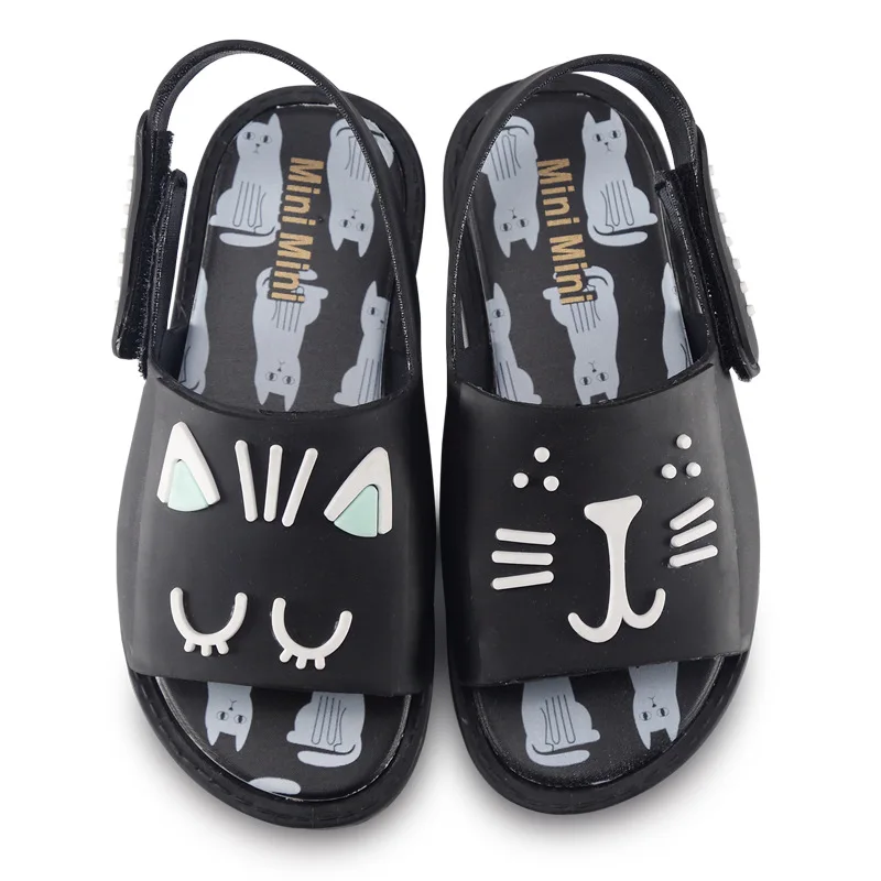 2017 Kids Shoes Girls Boys Sandals Children's Mini Cartoon Cat Butterfly Non-slip Princess Jelly Candy Smell Unisex |