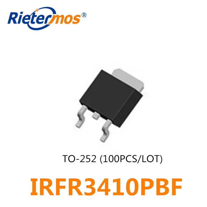 

100PCS IRFR3410 IRFR3410PBF FR3410 N-CHANNEL 100V TO252 TO-252 MADE IN CHINA