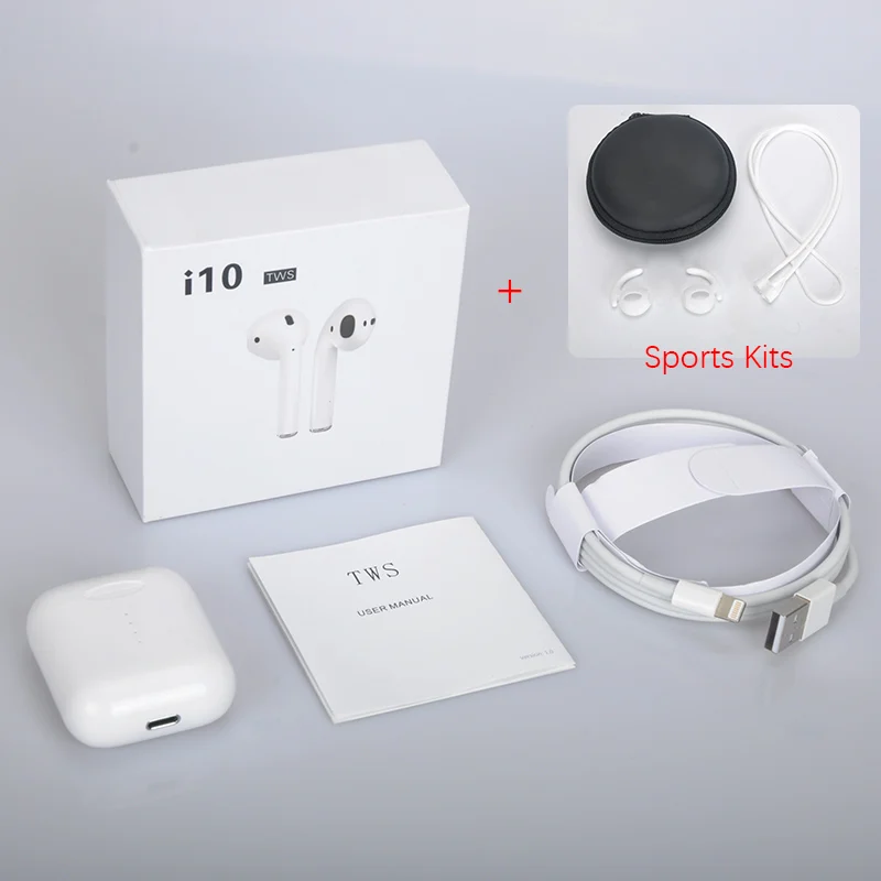 I10 СПЦ беспроводные наушники PK i9 i12 i11 i13 bluetooth с зарядки окно мини спортивные
