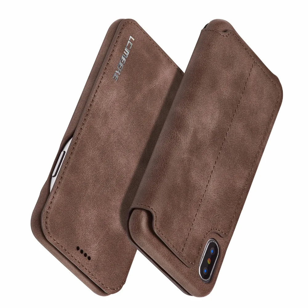 В ретро-стиле для Айфон 11 Pro Max 6,5 6,1 5,8 Xs Max XR Чехол-книжка с подставкой из искусственной кожи с отделениями для карточек роскошный Бизнес кожаный бумажник