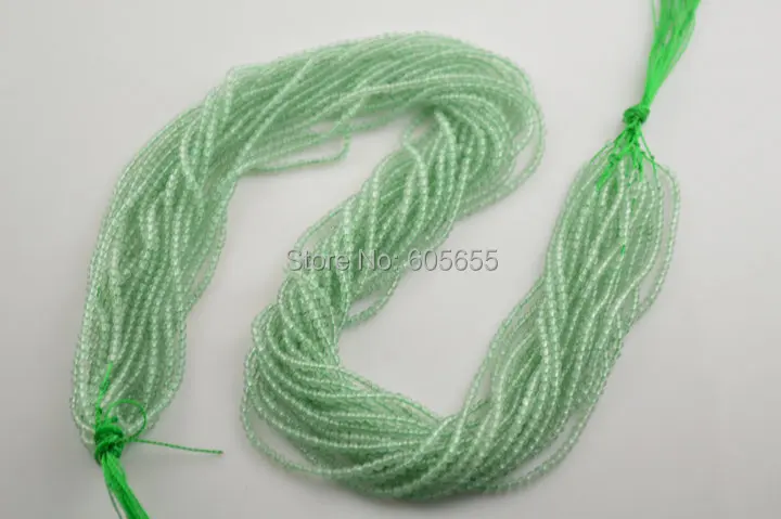 

2mm Natural Green Stone Round Seed Loose Beads 20 strands per lot Free shipping
