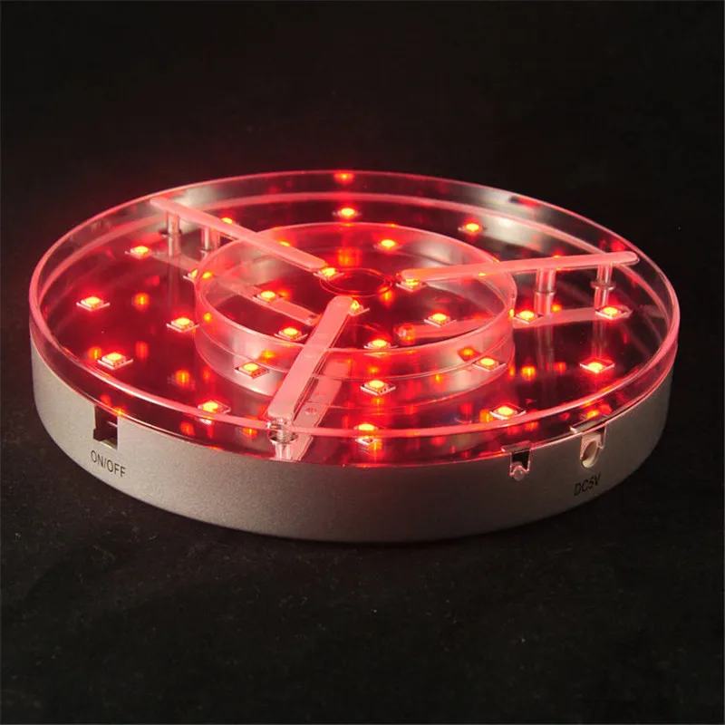 買取 (3ピース/ロット) 8インチrgb変色結婚式好意led目玉ベース下テーブル光で充電式バッテリーを運営