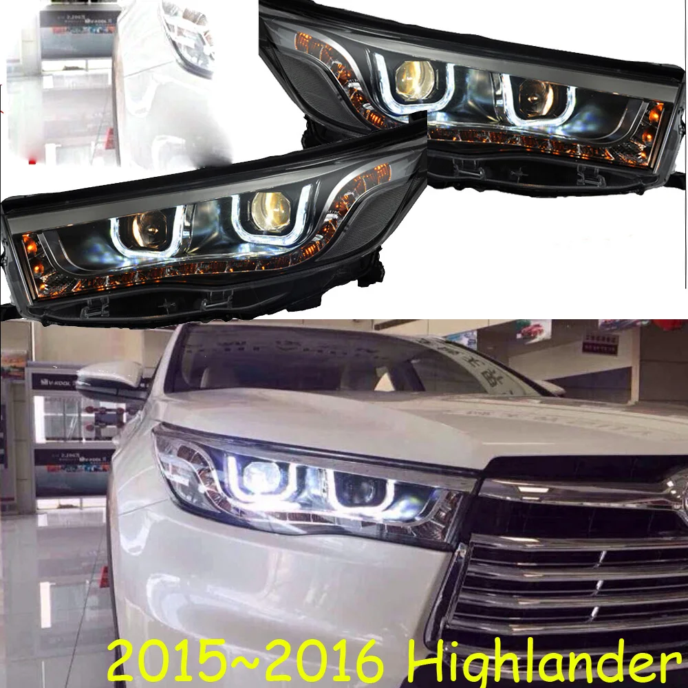 2 шт. автомобильного тюнинга налобный фонарь для Highlander 2015 2016 2017 фары HID лампа