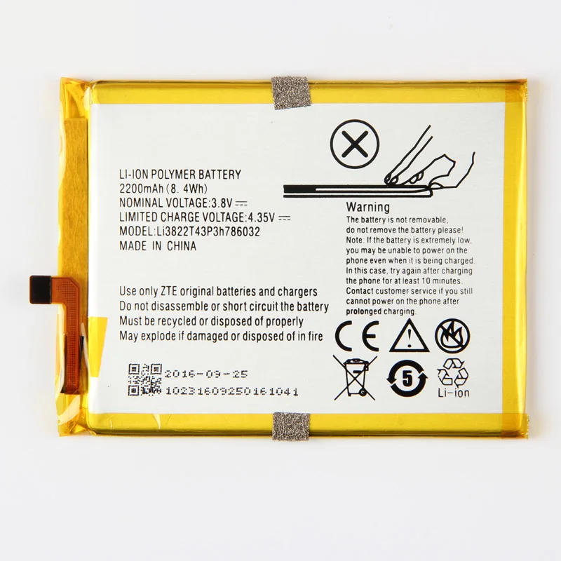 Оригинальный аккумулятор Li3822T43P3h786032 для телефона ZTE Blade D6 X7 V6 Orbic RC 501L 2200