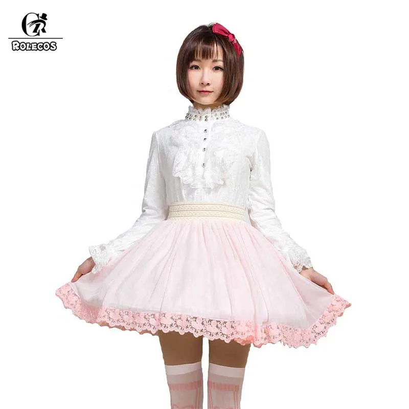 ROLECOS Милая юбка для девочек подростков женщин вечерние 4 цвета эластичная талия