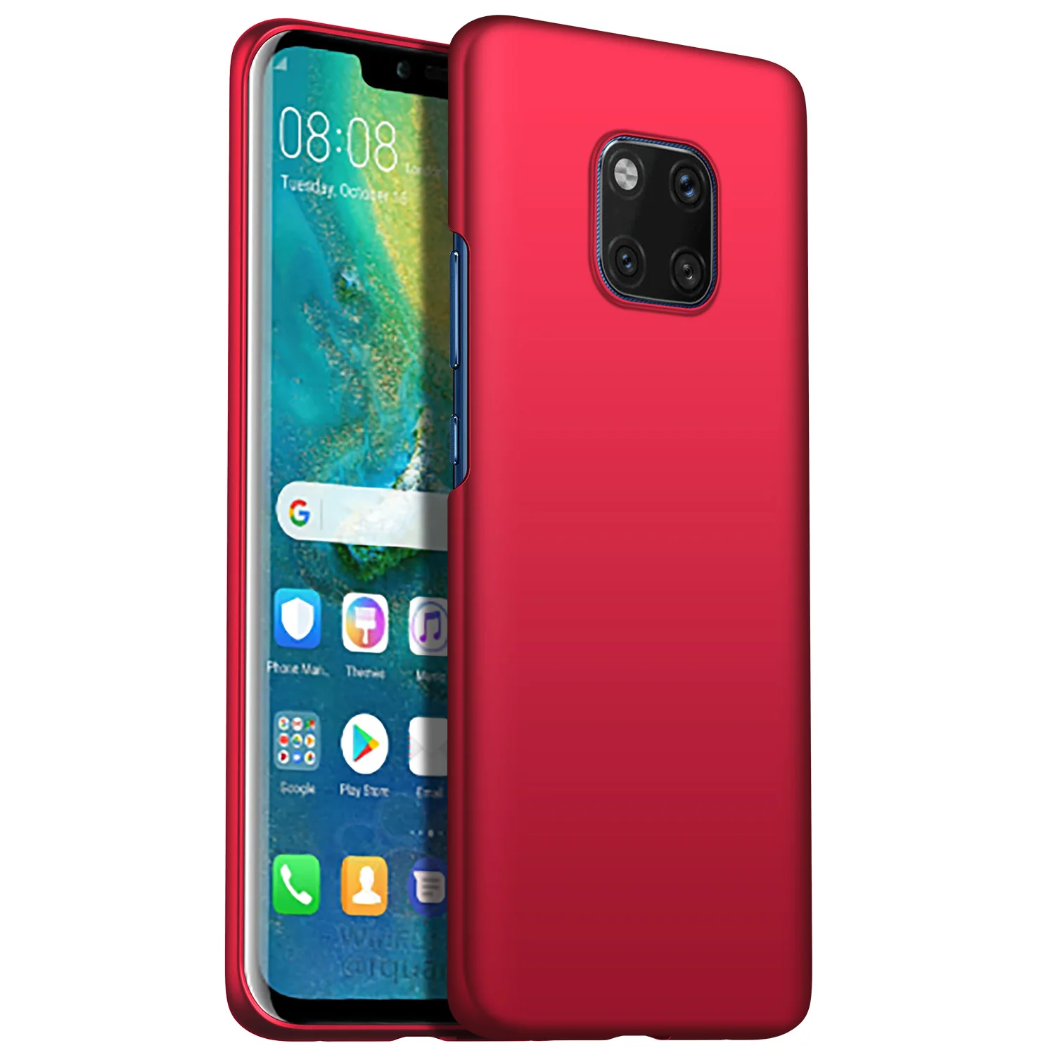 Для huawei mate 20 Pro чехол Роскошный Высококачественный жесткий Тонкий чехол из поликарбоната матовый защитный чехол для задней панели чехол s для huawei mate 20pro - Цвет: Smooth red