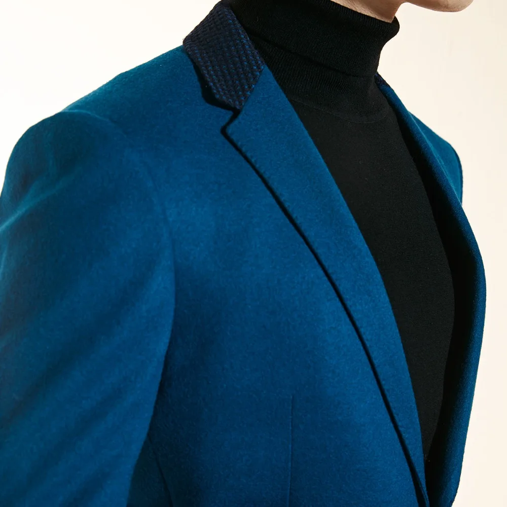89% wool blazer men singe breasted smart casual full sleeve men clothes 2018 autumn new arrivals blue fashion suits jacket plus