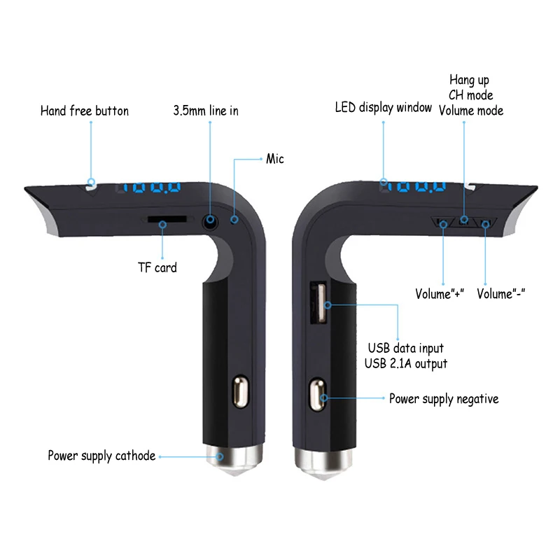 Автомобильный fm трансмиттер Bluetooth гарнитуры MP3 плеер радио Car Kit модулятор с 2.5A