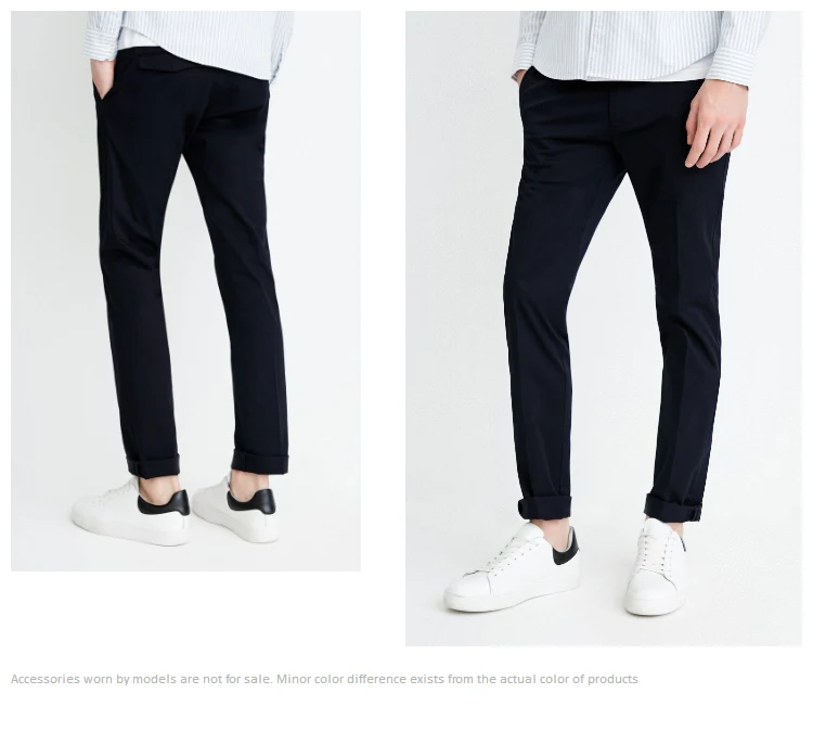 JackJones мужские хлопковые брюки эластичная ткань комфорт дышащий бизнес Смарт повседневные брюки Slim Fit Брюки Мужская одежда | 218314502